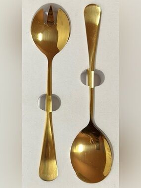 Blush Peony Gold Plated Stainless Steel Serving Set